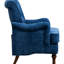Fauteuil confortable bleu, rembourrage en éponge épaisse, style rétro, utilisation polyvalente avec revêtement bleu, épais, réglable, confortable