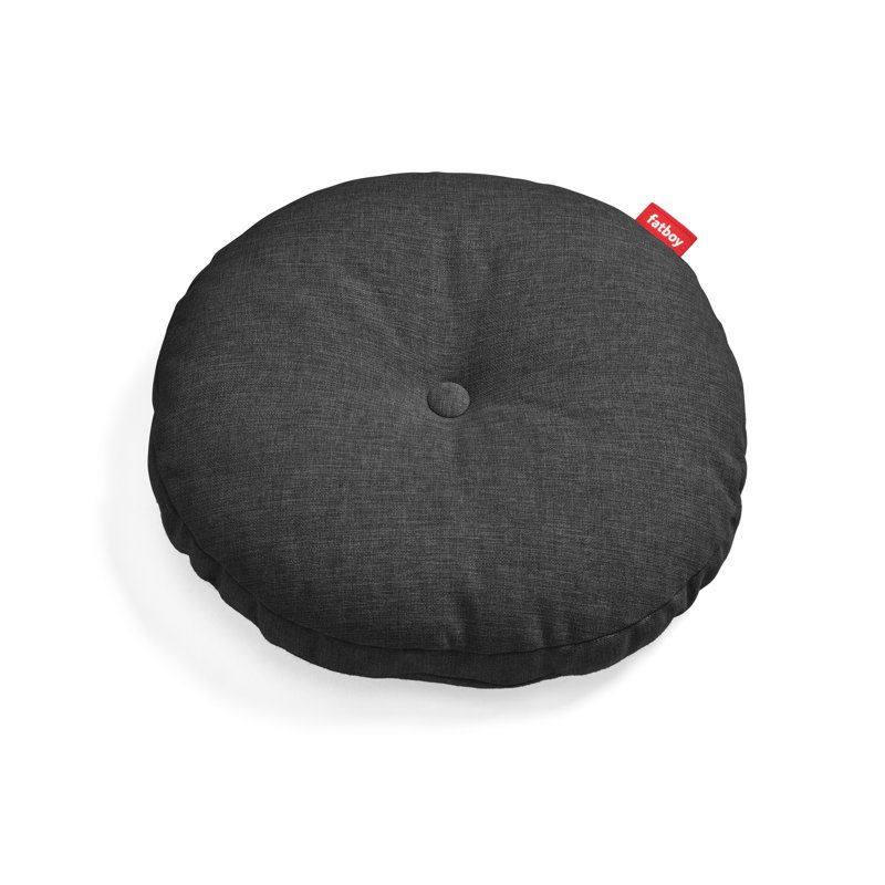 Circle Outdoor Pillow, Thunder Gray