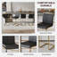 Tabouret de comptoir 2 pièces en cuir et similicuir 15,3 x 18,3 x 38 pouces-1567266134