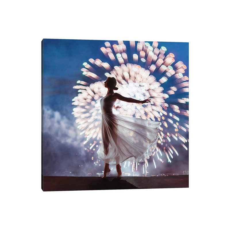 " Fireworks " by Hobopeeba, No Mat, 18'' H x 18'' W x 1.5'' D, Wrapped Canvas