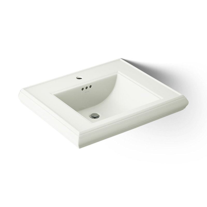 Memoirs® Rectangular Pedestal Bathroom Sink with Overflow, Dune, Single Hole Faucet