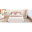 Lit plateforme en molleton avec tiroir et repose-pieds confortable