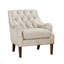 Chaise d'appoint avec capitonnage à boutons et tissu d'ameublement de salon moderne-900490894