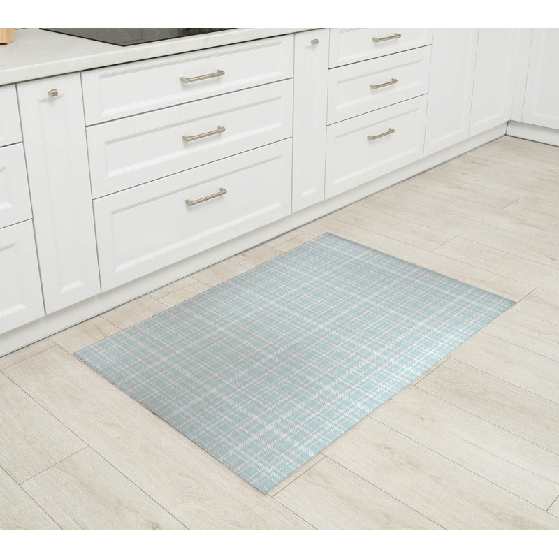 Tapis de cuisine Rocky Tartan, Bleu, Rectangulaire 2 pi x 3 pi