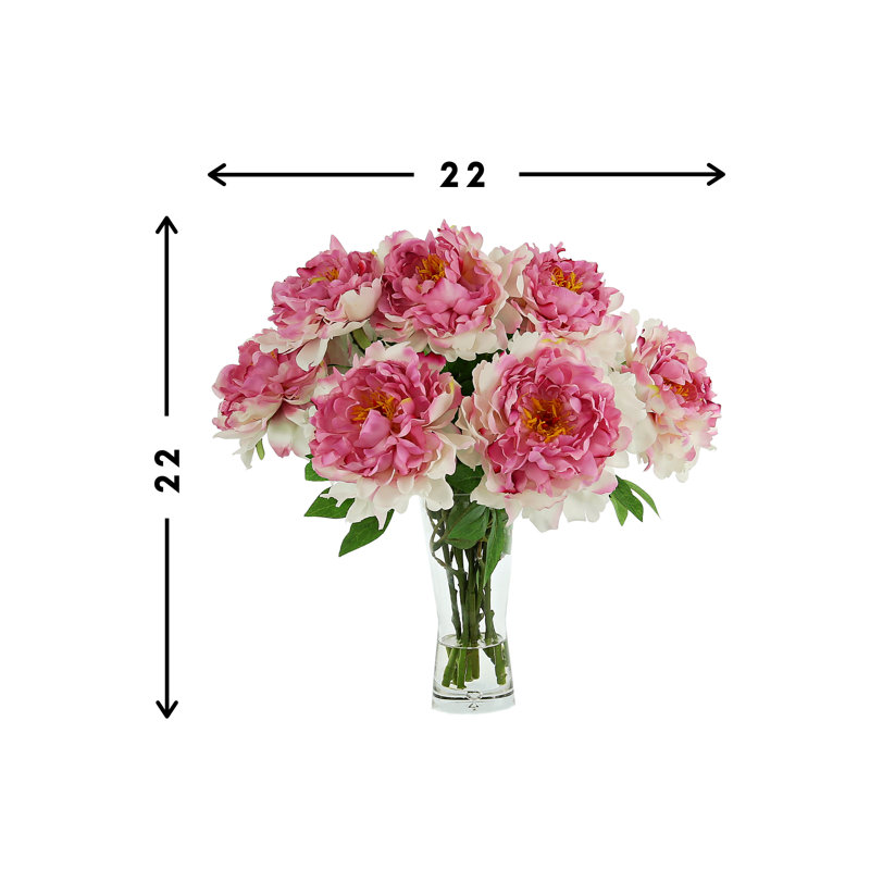 Arrangement floral pivoines dans un vase