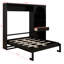 Lit escamotable Murphy avec armoire arquée, cadre de lit mural pliable à DEL avec tiroir-1473665031
