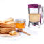 Distributeur de pâte à crêpes - Distributeur de pâte avec poignée pour gaufres, muffins et crêpes - Gadgets de cuisine pour la cuisson (mauve)