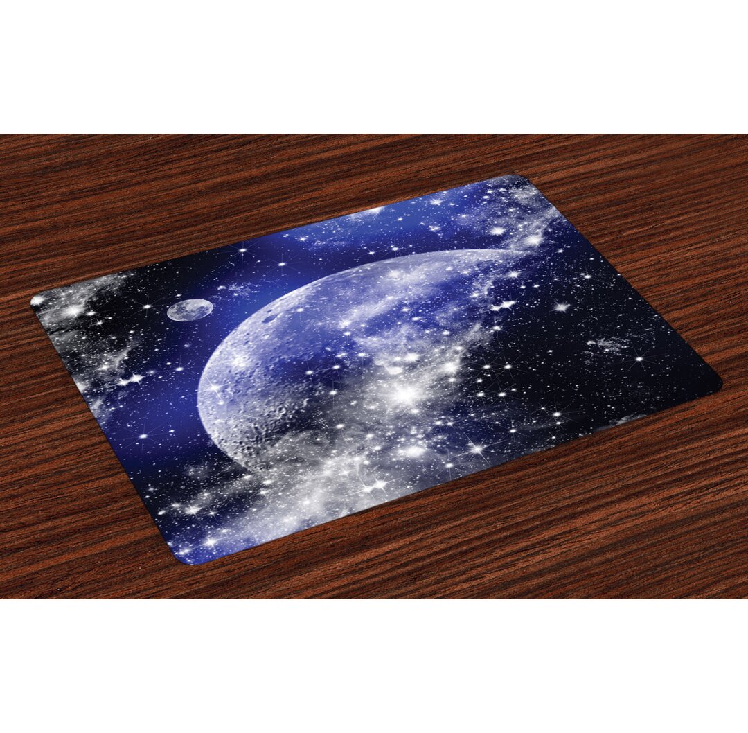 Platzmatten, Nebula Galaxy-Landschaft, Galaxis, Blau Navy White