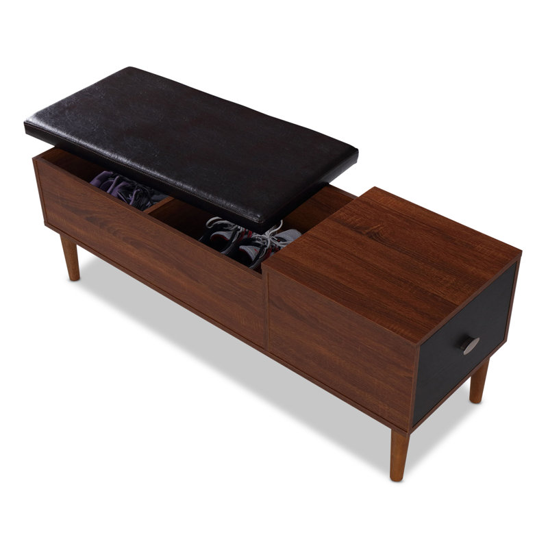 Gaige Faux Leather Upholstered Storage Bench