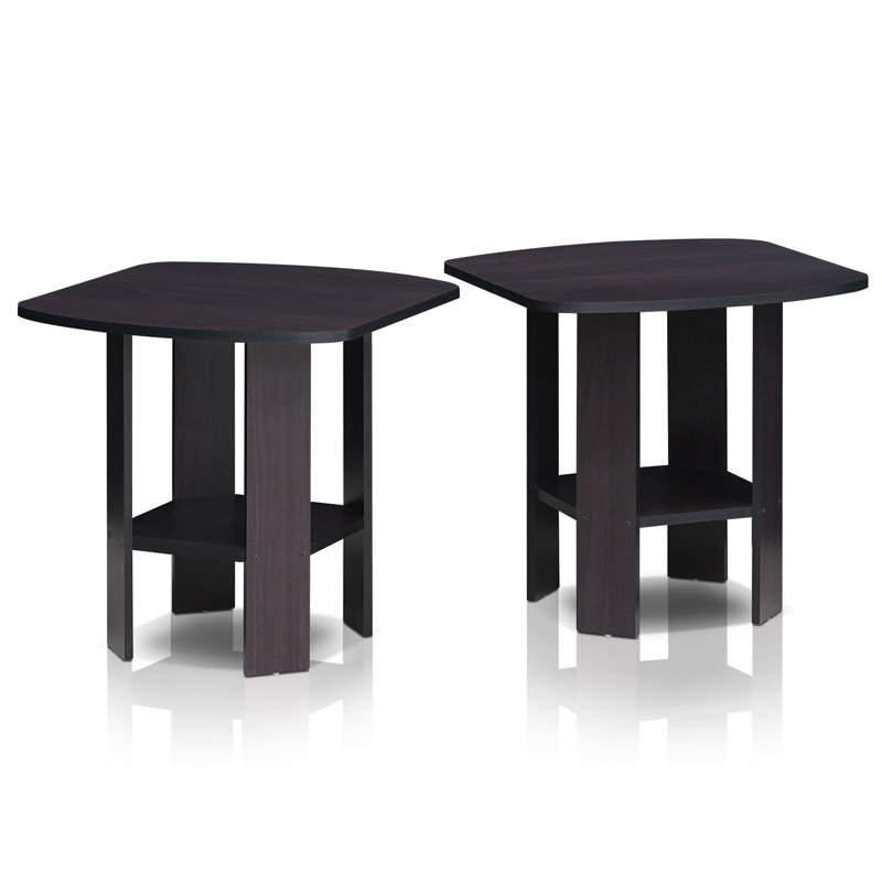 Alastair Side Table, Dark Walnut, Black