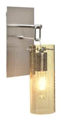Cainwood Wall-mounted Pendant, Satin Nickel, Gold