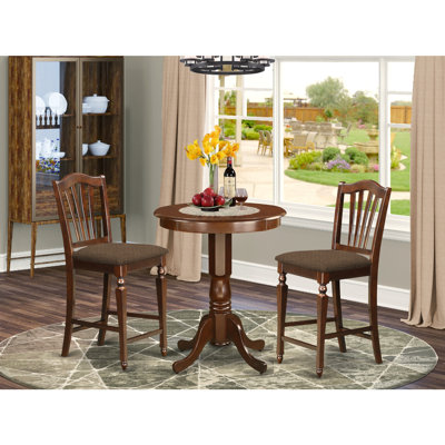 Smithson Counter Height Rubberwood Solid Wood Dining Set