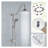 8 Inch Rain Shower Head with Handheld Shower System, Stainless Steel Brushed Nickel Shower Fixture with Adjustable Slide Bar and Rough-in Valve Included