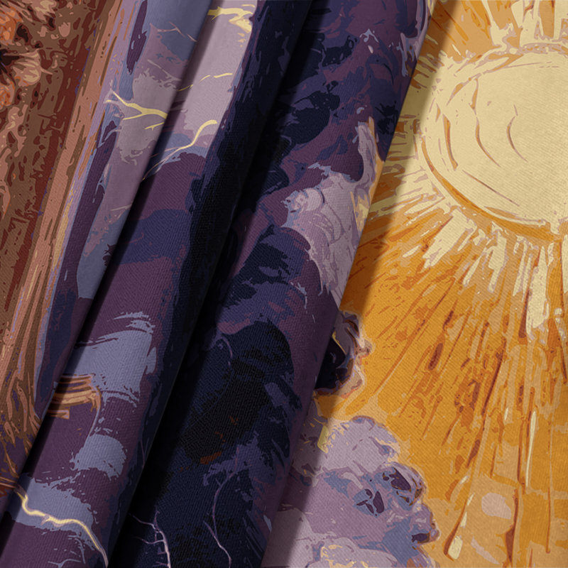 Tapisserie murale «Sunburst Horizon 139» Southwestern, 26 po x 36 po