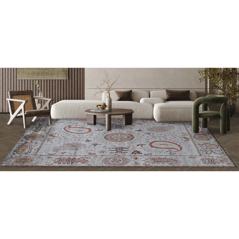 Paisley Area Rug, Rectangle 8' x 10'