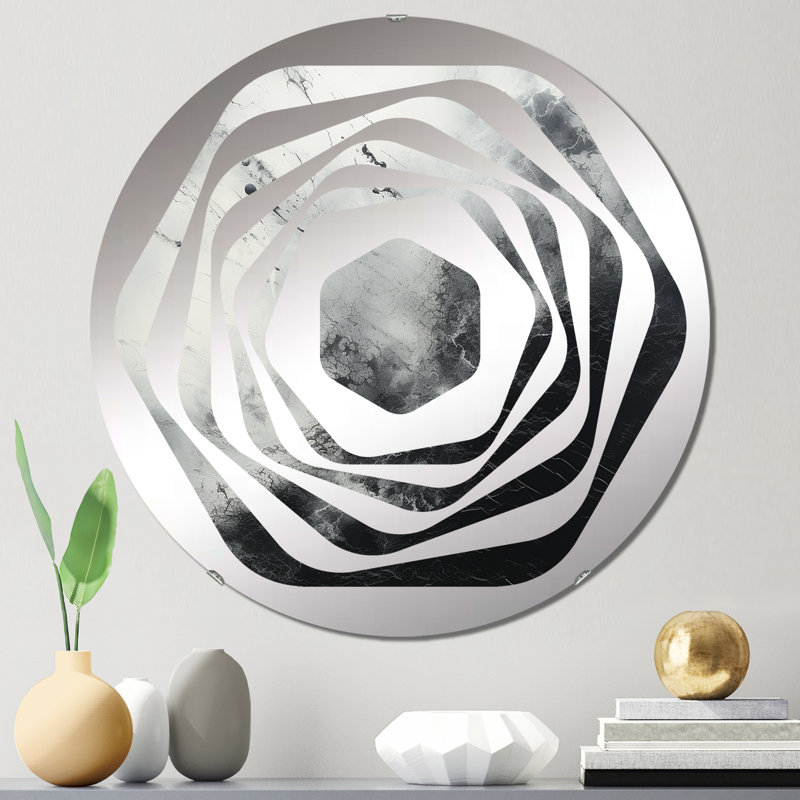 Tyr - Amorphe Miroir décoratif, 23,6 po x 23,6 po