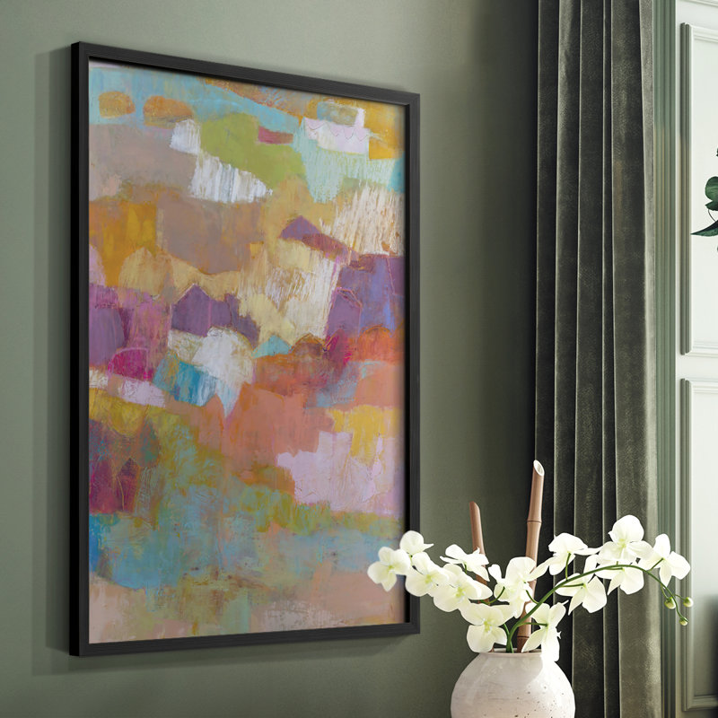 Kindill II, reproduction encadrée - bois massif, Noir, H 28 po x l 22 po