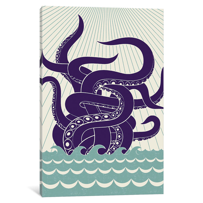 « sea creatures », impression sur toile tendue, H 12 po x l 8 po x P 0,75 po