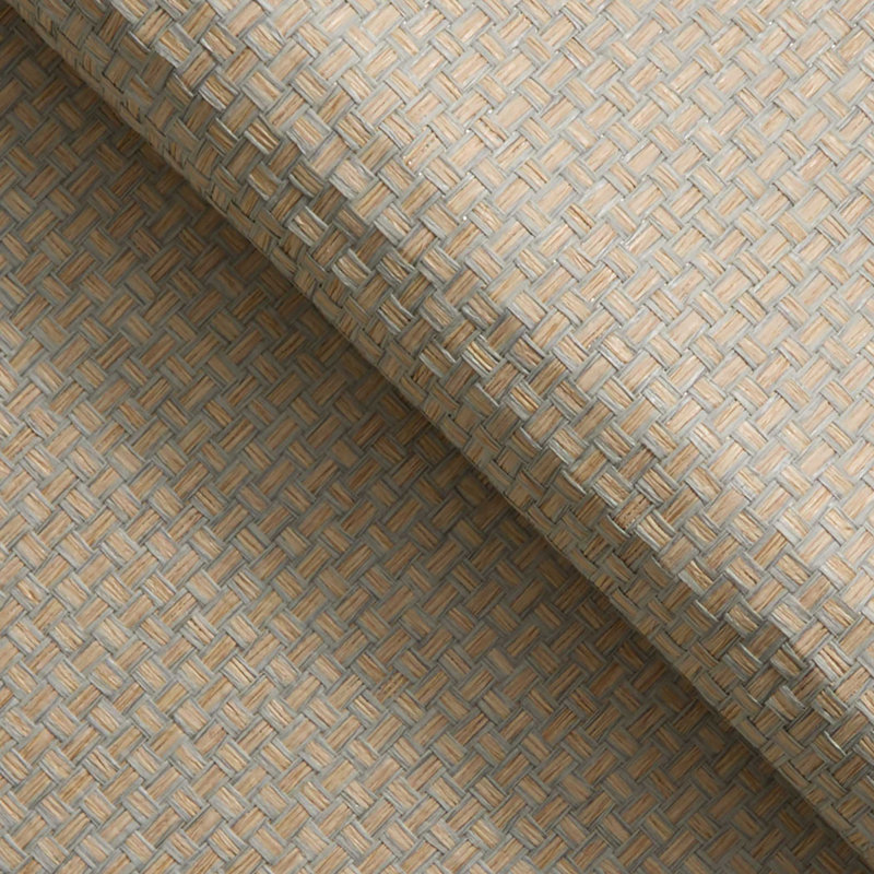 Wide Stranded Boxweave Paperweave Wallpaper, Beige/Gray