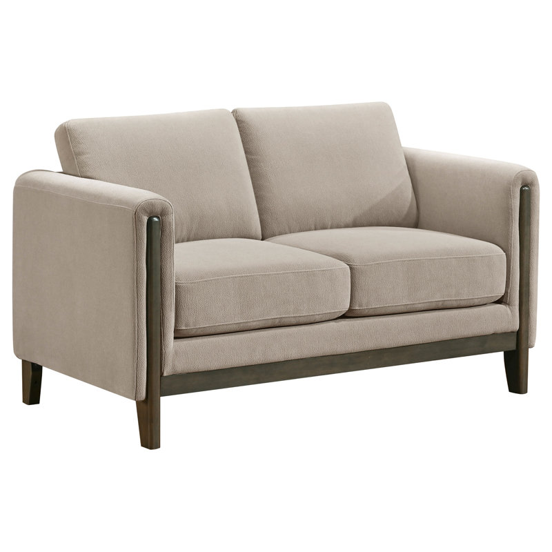 Upholstered Panel Arm Loveseat