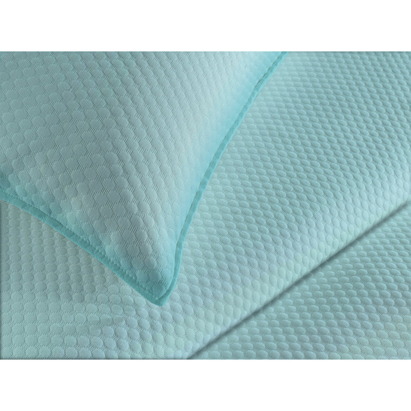 Ambesonne Evil Eye Bedspread Vertical Shape Border Pale Blue Pale Blue, Queen Bedspread + 2 Standard Shams