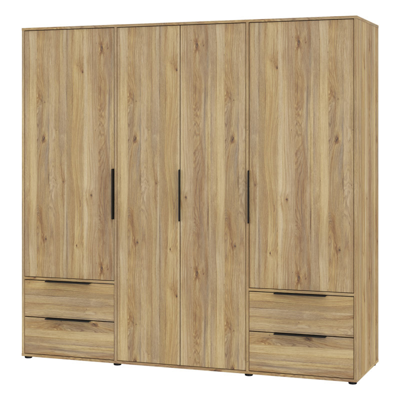 Tasharra 4 Door Manufactured Wood Wardrobe