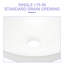 Lavabo de salle de bain vasque en céramique blanche 16 po x 16 po