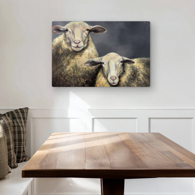Two Sheeps  Metal Print for Animal Lovers Home Decor