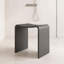 Tabouret de salle de bain en résine mate blanche mat à surface solide-1487322708