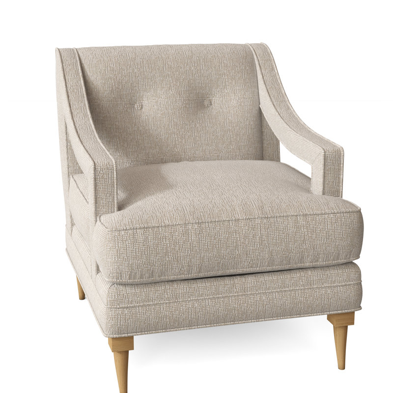 Fauteuil capitonné de 28 po de largeur Perry, Ambre, Bleu royal structurel