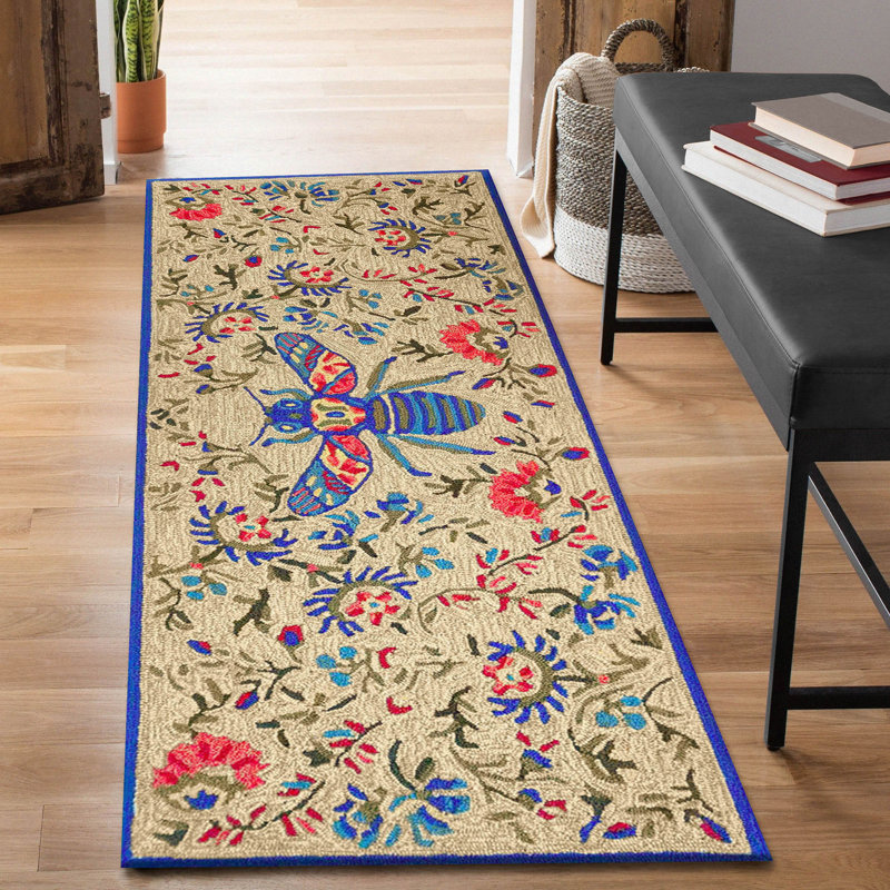 Treport Floral Polyester Kitchen Mat, Runner 2' x 5'