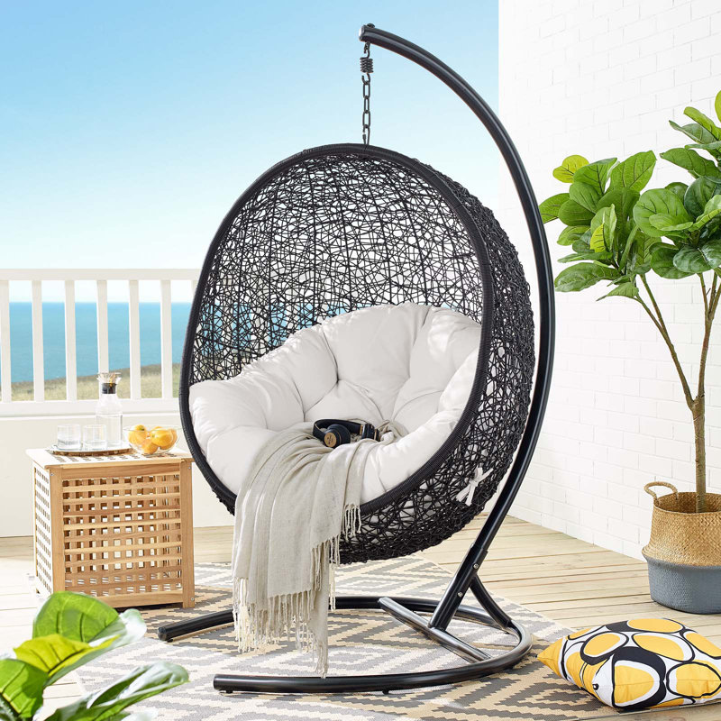 Méridienne de patio pour l'extérieur Encase Sunbrella Swing par Modway, Blanc