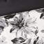Édredon pour grand lit à imprimé floral avec couvre-oreiller noir et blanc, 2 taies décoratives assorties, coussins carrés, double / grand doux, comprend des taies décoratives