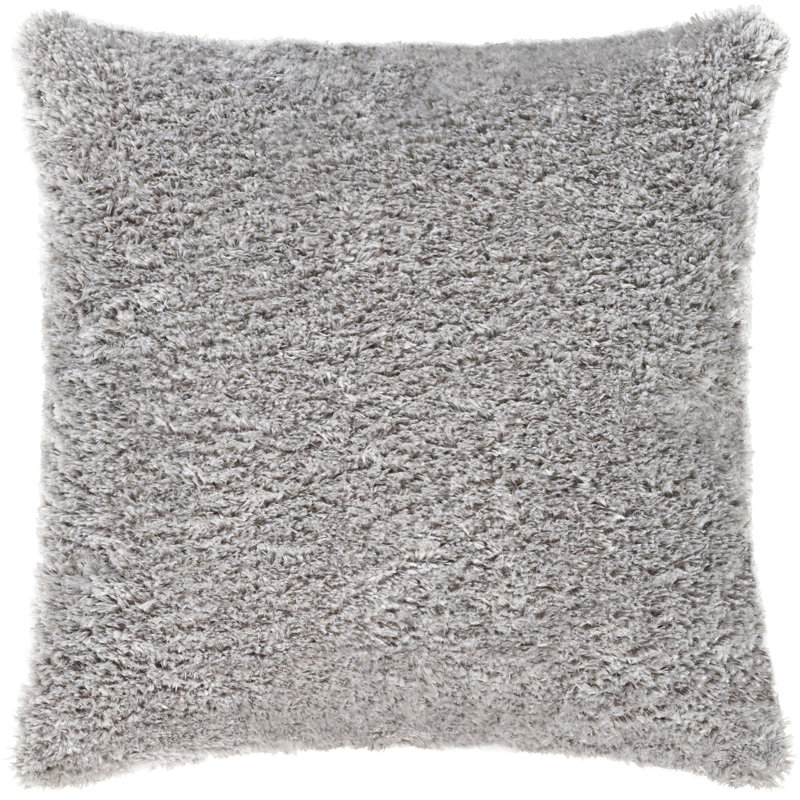 Flokati Throw Pillow, 27" x 27", Brown, Pillow Cover Only - No Insert