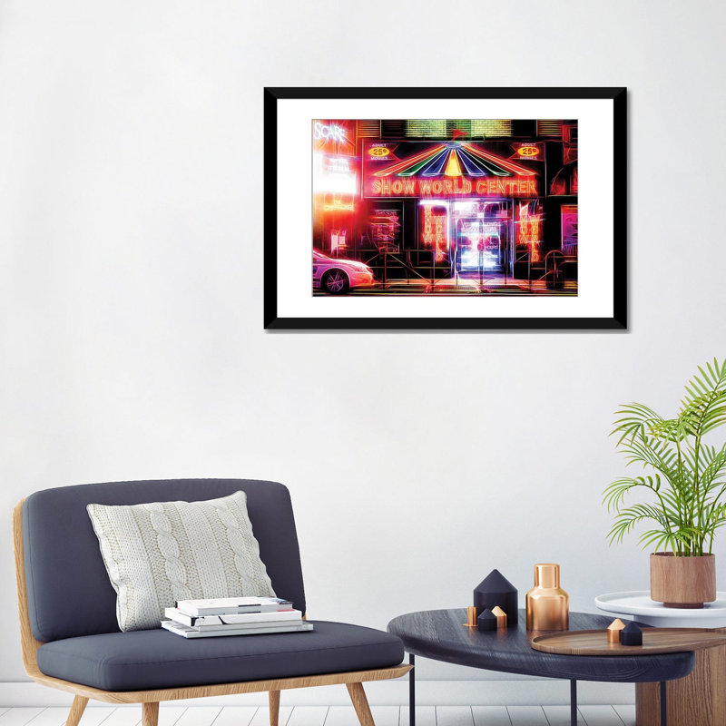 «Show» par Philippe Hugonnard - Reproduction d'art graphique sur toile, Papier d'art encadré noir, Blanc
