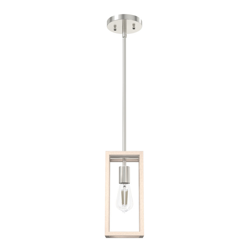 Mini-luminaire suspendu 1 lumière Squire Manor, Nickel brossé