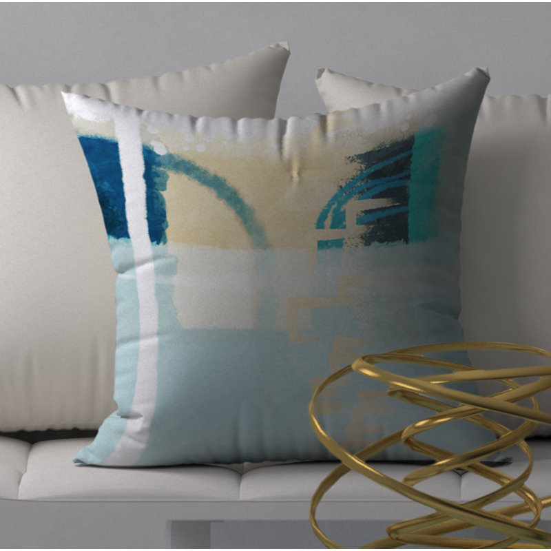 Abstract Reversible Throw Pillow, 24" x 24"