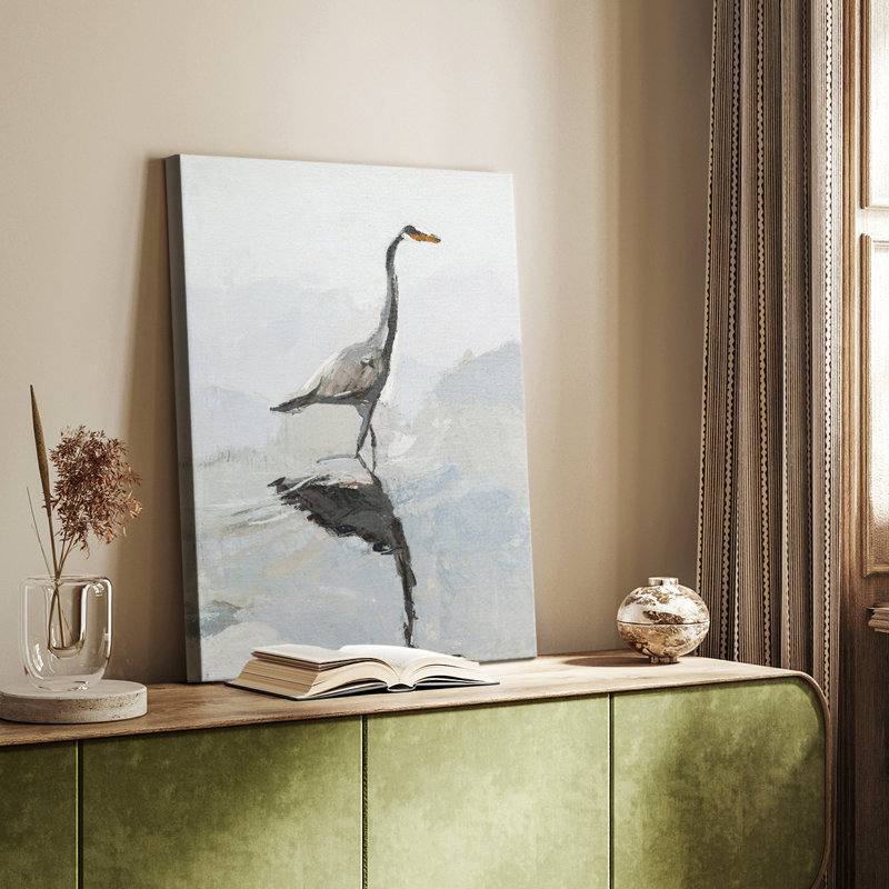 Héron - galerie Cavas sur mesure, H 18 po x l 12 po