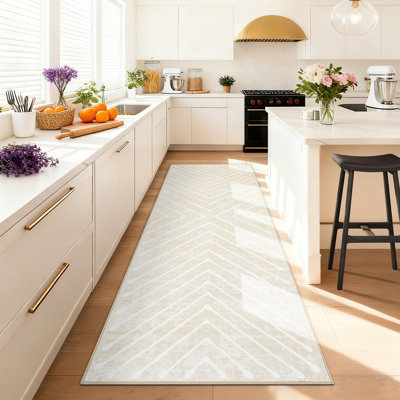 Tapis moderne à rayures lavable avec envers antidérapant pour salon, chambre, salle à manger ou bureau à domicile