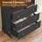 Rylay Storage Bookcase & 2 Glass Door Cabinets with 1 Open Storage &  3 Drawer-1278348652