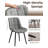Marymar Leather Dining Chairs Set of 6 – Modern Upholstered Kitchen Side Chairs with Sturdy Metal Legs, Mid-Century Design for Dining Room, Restaurant & Office-985323082