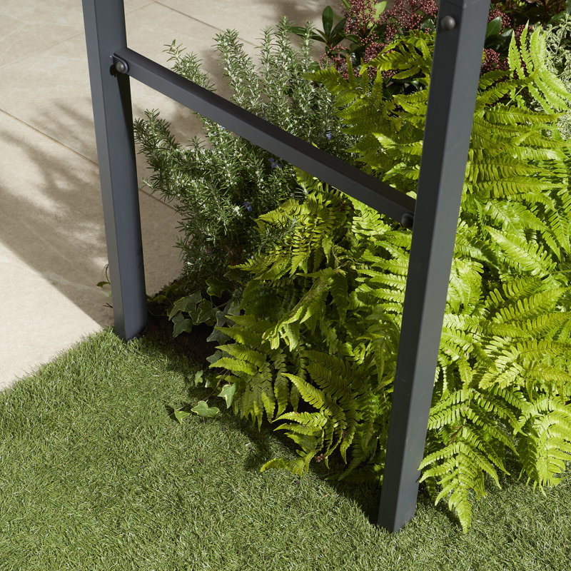 108cm W x 61cm D Metal Arbour in Grey