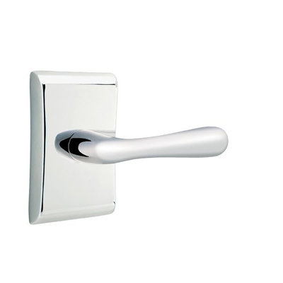 Basel Round Privacy (Bed & Bath) Door Lever with Rectangle Rosette