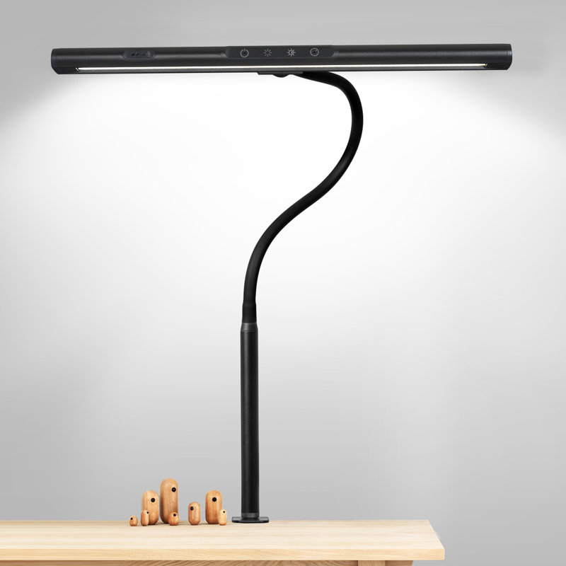 Humzah Adjustable Metal Desk Lamp, Black