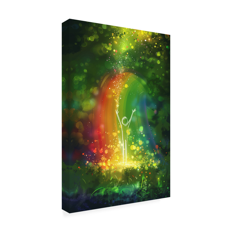Art sur toile arc-en-ciel bolologien R3darch0n, H 19 po x l 12 po