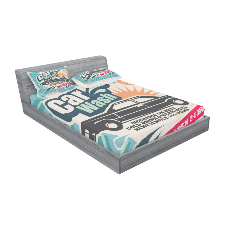 Microfiber Sheet Set, Queen Sheet Set with Fitted Sheet