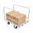 Steel Plate Trolley 2000Lbs 36*24In With Front Handrail And 2 Side Handrails Silver