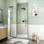 Porte de douche pivotante semi-sans cadre