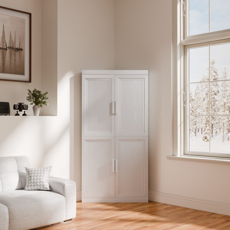 Armoire de coin de cuisine Reno, Blanc