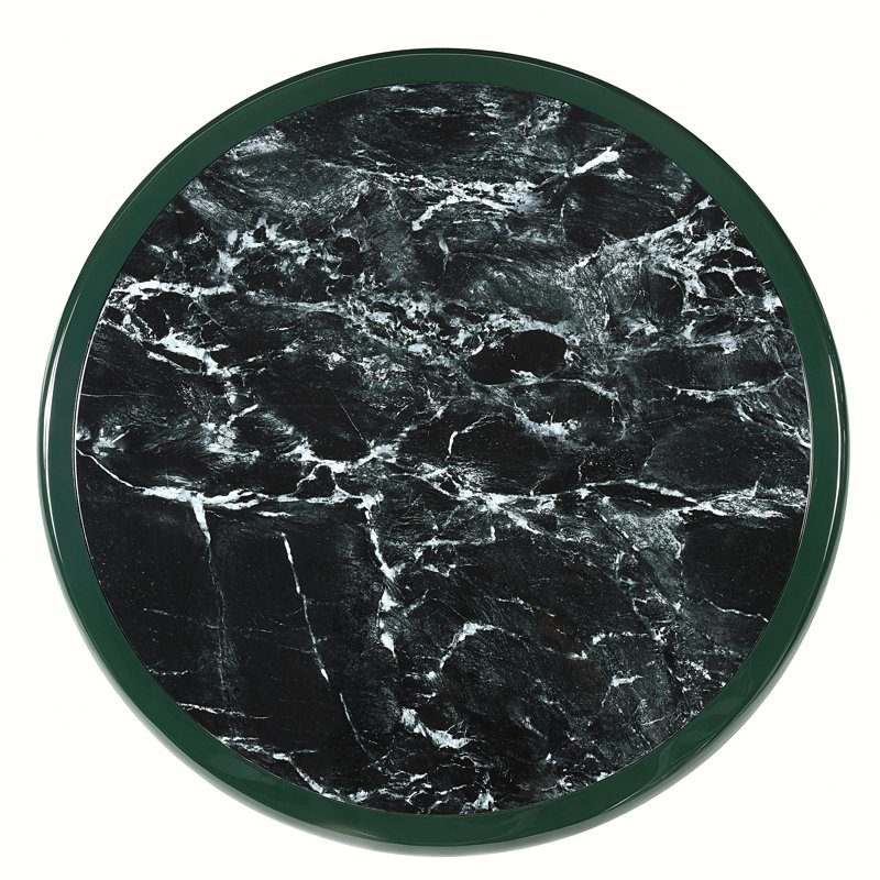 Ronald Marble Pattern Top, Dark Green Coffee Table